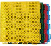 EYRMQWJPC Chaîne extérieure. Tapis antidérapants, modulaires et emboîtables, Dalles de Sport, Tapis à Drainage Rapide for terrasses de Jardin, garages et Animaux de Compagnie(Yellow)
