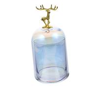 EYRMQWJPC Cloche en Verre Transparent, Cloche en Verre parfumée avec Roses éternelles, présentoir de Table 9 x 18 cm(As Shown 2)