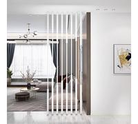 EYRMQWJPC Colonne de séparation métallique, Colonne de séparation en métal réglable du Sol au Plafond, Multicolore, 70-300 cm(White,180cm(5.9ft))