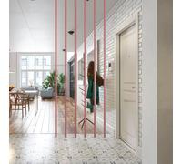 EYRMQWJPC Colonne de séparation métallique, Lot de 6 colonnes de séparation réglables du Sol au Plafond en Fer Multicolore 70-240 cm(Pink,160cm/63in/5.24ft)