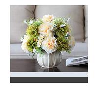 EYRMQWJPC Décoration de la Maison Bouquets de Fleurs avec Vase en céramique décoratif for la Maison, Le Bureau ou Le Mariage. Plantes artificielles