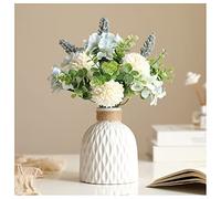 EYRMQWJPC Décoration de la Maison Décoration de Table Basse de Banquet de Table à Manger de Chambre à Coucher Fleurs artificielles dans Un Vase(Blue,White Bottle)