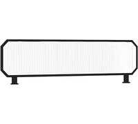 EYRMQWJPC Écran de séparation de Panneau en Verre, Cloison de séparation for Salle à Manger, Table Semi-privée, clôture Basse de 11,8 po, Haute intimité(Black,1pcs-39.3x11.8in)