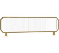 EYRMQWJPC Écran de séparation de Panneau en Verre, Cloison de séparation for Salle à Manger, Table Semi-privée, clôture Basse de 11,8 po, Haute intimité(Gold-a,3pcs-47.2x11.8in)