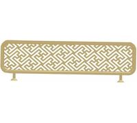 EYRMQWJPC Écran de séparation de Panneau en Verre, Comptoir de séparation for Cabine de Restaurant, Demi-Mur, clôture Basse, Table élégante(Gold,2 Pieces)