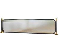 EYRMQWJPC Écran de séparation de Panneau en Verre, Séparateur de Zone Séparateur de confidentialité de Table Séparateur de comptoir Commercial Panneau de confidentialité(Black,100x30cm)