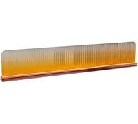 EYRMQWJPC Écran de séparation de Panneau en Verre, Table de comptoir décorative en Acier Inoxydable for Salle à Manger, Couloir surélevé, Bureau(Orange-a,47.2x11.8 in)