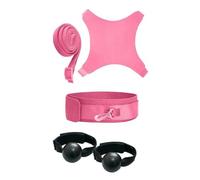 EYRMQWJPC Entraîneur de Smash au Volley-Ball, Kit d'entraînement for smashes de Volley-Ball avec Ceinture et correcteurs Main, Noir Rose(Pink)