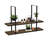 EYRMQWJPC Étagère de Rangement Suspendue au Plafond, Étagère à tuyaux 2 Niveaux, Plusieurs Tailles, Montage Mural et au Plafond, for Rangement décoration intérieure(120x30x80cm)