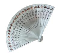 EYRMQWJPC Éventail pliant chinois Tai Chi, Éventail pliant portable en acier inoxydable argenté for l'autodéfense extérieur