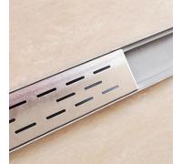 EYRMQWJPC Grille de canalisation d'évacuation des eaux pluvi Caniveau de Drainage en Acier Inoxydable, Grille extérieure, Plusieurs Tailles(10pcs,60x10x6cm(23 5/8x4x2 3/8"))