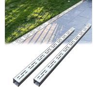 EYRMQWJPC Grille de canalisation d'évacuation des eaux pluvi Lot de 2 caniveaux 100 cm, Plusieurs Tailles(WxH 15 x 4 cm)