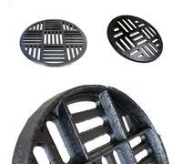 EYRMQWJPC Grille de Siphon Circulaire en Fonte, Couvercle de vidange Rond en Fonte, Grille Remplacement, crépine Noire, Plusieurs Tailles(67x3cm-26.4x1.2in)