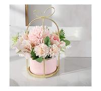 EYRMQWJPC La Grande Fleur, Vase Pompon Chrysanthème Hortensia Pivoine Fleurs Artificielles Fête de Mariage Décoration d'Intérieur(Pink)