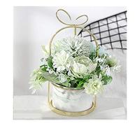 EYRMQWJPC La Grande Fleur, Vase Pompon Chrysanthème Hortensia Pivoine Fleurs Artificielles Fête de Mariage Décoration d'Intérieur(Light Green)