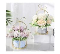 EYRMQWJPC La Grande Fleur, Vase Pompon Chrysanthème Hortensia Pivoine Fleurs Artificielles Fête de Mariage Décoration d'Intérieur(Two Colorsza)