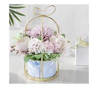 EYRMQWJPC La Grande Fleur, Vase Pompon Chrysanthème Hortensia Pivoine Fleurs Artificielles Fête de Mariage Décoration d'Intérieur(Light Purple)