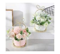 EYRMQWJPC La Grande Fleur, Vase Pompon Chrysanthème Hortensia Pivoine Fleurs Artificielles Fête de Mariage Décoration d'Intérieur(Two Colorszb)