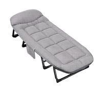 EYRMQWJPC Lit Pliant Portable, Lit Pliant Portable avec Matelas, Six dossiers réglables, lit de Camping Pliable for Adultes 8 Pieds(Gray a,180 * 62 * 35cm)