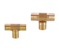 EYRMQWJPC Lot de 2 raccords de tuyau en laiton cannelé de type T 3 voies pour tuyau pagode en cuivre (19 mm)