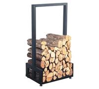 EYRMQWJPC Panier de Bois de Chauffage, Porte-bûches en métal Noir de 1,20 m for intérieur et extérieur