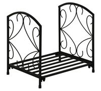 EYRMQWJPC Panier de Bois de Chauffage, Porte-bûches en métal Noir for cheminée intérieure ou extérieure, 39,5 x 31, cm