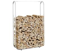 EYRMQWJPC Panier de Bois de Chauffage, Range-bûches en Acier galvanisé argenté 100 x 25 150 cm