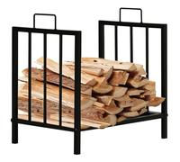 EYRMQWJPC Panier de Bois de Chauffage, Râtelier à bûches en métal Noir for cheminée intérieure ou extérieure