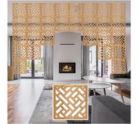 EYRMQWJPC Panneaux de paravent en Bois Massif, Hanging Screen Divider Panels Natural 29x29cm Multiple Pack Sizes(Natural B,90Pcs)