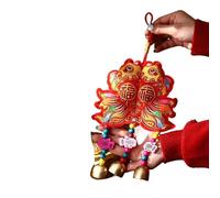 EYRMQWJPC Pendentif nœud Chinois, Pendentif Cloche de Lion en Peluche Multicolore, année du Cheval, fête Printemps 2026(Color4)