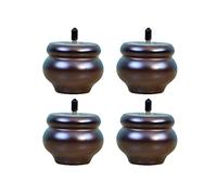 EYRMQWJPC Pieds de Remplacement pour Le Bricolage, Pieds de Rechange for Meubles en Bois Massif, Paquet de 4, Type Gourde, Filetage M10, Couleur rétro, 6-18cm(6cm)