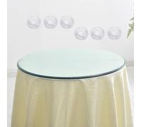 EYRMQWJPC Plateau de Table Transparent, Plateau tournant Paresseux Susan en Verre trempé Rond, Plusieurs Tailles claires, épaisseur 8mm(42CM(16.5IN))