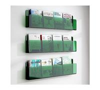 EYRMQWJPC Porte-magazine clair, Présentoir mural transparent en acrylique for magazines, journaux et brochures(3pcs,80cm/35in)