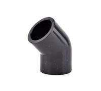 EYRMQWJPC Raccords pour tuyaux en PVC Raccords d'eau de Jardin en PVC, coude, Bouchon T, Irrigation, Drainage, Aquarium, 20-50 mm, Noir(45 Degree Elbow,40Mm Black)