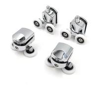 EYRMQWJPC roulettes pour Portes de Douche, roulettes de Rechange for Porte Douche coulissante en Alliage Zinc à Double Roue 23 27 mm(4pcs Upper,23.0mm)