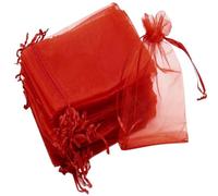 EYRMQWJPC Sacs de Protection des Fruits, Sachets de Protection for Fruits en Filet avec Cordon de Serrage, Lot de 100, Multicolores, Plusieurs Tailles(Red,15x20cm (300Pcs))