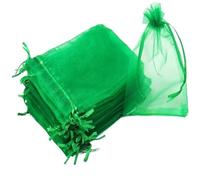 EYRMQWJPC Sacs de Protection des Fruits, Sachets de Protection for Fruits en Filet avec Cordon de Serrage, Lot de 100, Multicolores, Plusieurs Tailles(Green,10x15cm (100Pcs))