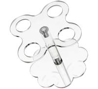 EYRMQWJPC Supports pour cornets de glace, Support de cornet de crème glacée, lot de 2, transparent, 4 trous de 1,2 pouces de diamètre, for gaufres, Sushi, présentoir à rouleaux à main