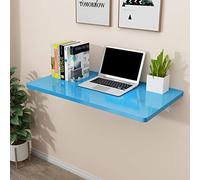 EYRMQWJPC Table Pliante Simple, Belle Table Pliante for Ordinateur de Bureau/Table de Bar/Coiffeuse for la Maison, capacité de Charge 50 kg/110 LB(Blue,60 * 30cm/24 * 12in)