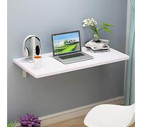 EYRMQWJPC Table Pliante Simple, Bureau Flottant en Bois Massif for Ordinateur Portable, établi Multifonctionnel à abattants, Table de Salle à Manger de Cuisine(White Maple,90 * 50cm/35 * 20in)