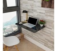 EYRMQWJPC Table Pliante Simple, Bureau Mural Simple Pliable, 4 Couleurs, Table Murale Pliante Suspendue, Charge maximale 60 kg/132 LB(Black,50 * 40cm/20 * 16in)