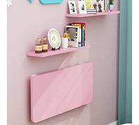 EYRMQWJPC Table Pliante Simple, Bureau Mural Simple Pliable, 4 Couleurs, Table Murale Pliante Suspendue, Charge maximale 60 kg/132 LB(Pink,40 * 30cm/16 * 12in)
