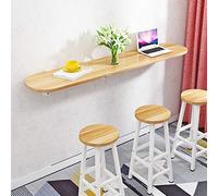 EYRMQWJPC Table Pliante Simple, Table Pliante Murale, Bureau de Salle à Manger Flottant Multifonction à abattants, établi Robuste for Ordinateur(Teak,60 * 40cm/23.6 * 15.7in)