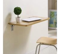 EYRMQWJPC Table Pliante Simple, Table Suspendue Peu encombrante, Table Pliante de Style Nordique, Bureau d'ordinateur de Chambre à Coucher, Couleur Noyer(100 * 40cm/39 * 16in)