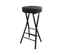 EYRMQWJPC Tabouret Pliant rembourré, Tabouret de Bar Haut Pliable, chaises Pliantes à Hauteur comptoir avec siège rembourré, Chaise Ronde sans Dossier(White)