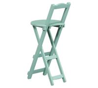 EYRMQWJPC Tabouret Pliant rembourré, Tabouret de Bar Pliable en Bambou, Hauteur comptoir Cuisine 18/25/30 Pouces, avec Dossier et Repose-Pieds. Pliable(Green,45cm/18in)