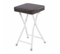 EYRMQWJPC Tabouret Pliant rembourré, Tabouret de Bar Pliant rembourré en polyuréthane, sans Dossier, Hauteur comptoir Pliable, for Petit-déjeuner, Cuisine, Bureau(Walnut)