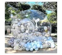 EYRMQWJPC Tente Gonflable Transparente, 360 Dôme monocouche avec Passage d'air fermé extérieur Luxueux Transparent Gonflable Tente à Bulles Famille Camping arrière-Cour avec Ventilateur