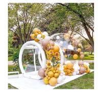 EYRMQWJPC Tente Gonflable Transparente, Tente à Bulles Gonflable Transparente et Luxueuse, dôme monocouche avec Passage d'air fermé, for l'extérieur, Camping Familial, arrière-Cour, 360