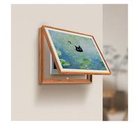 EYRMQWJPC Toiles abstraites encadrées, Plaque de Couverture disjoncteur à Couvercle Rabattable, Conception nénuphars Chat Noir, Plusieurs Tailles(42x60cm)